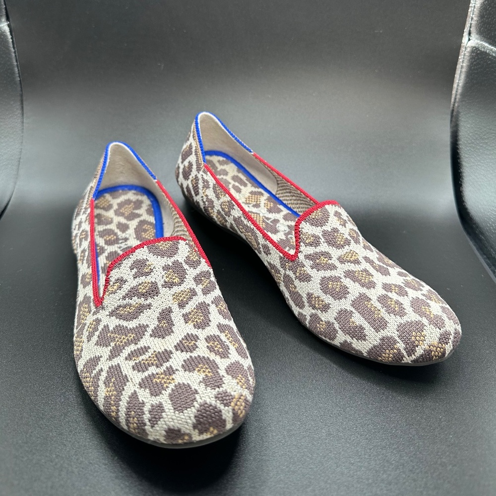 Rothy's NWOT Leopard Print Round Toe Flats Size 6